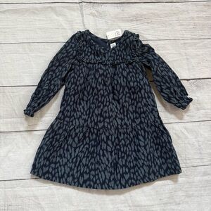 baby GAP Toddler Size 5 Corduroy Print Ruffle Dress Blue Gray NEW
